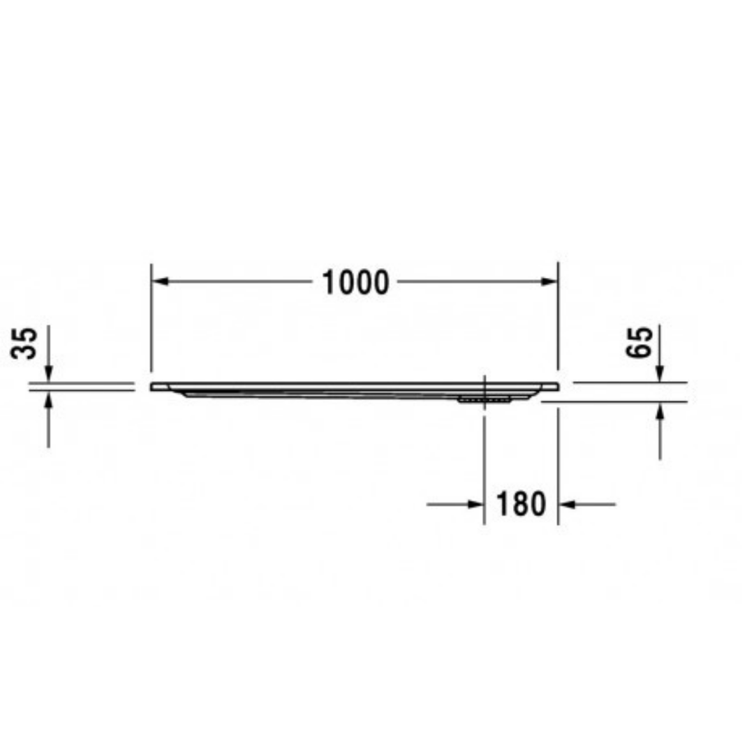 Duravit StarcK Piatto doccia rettangolare 80 x 100 Design by Philippe Starck