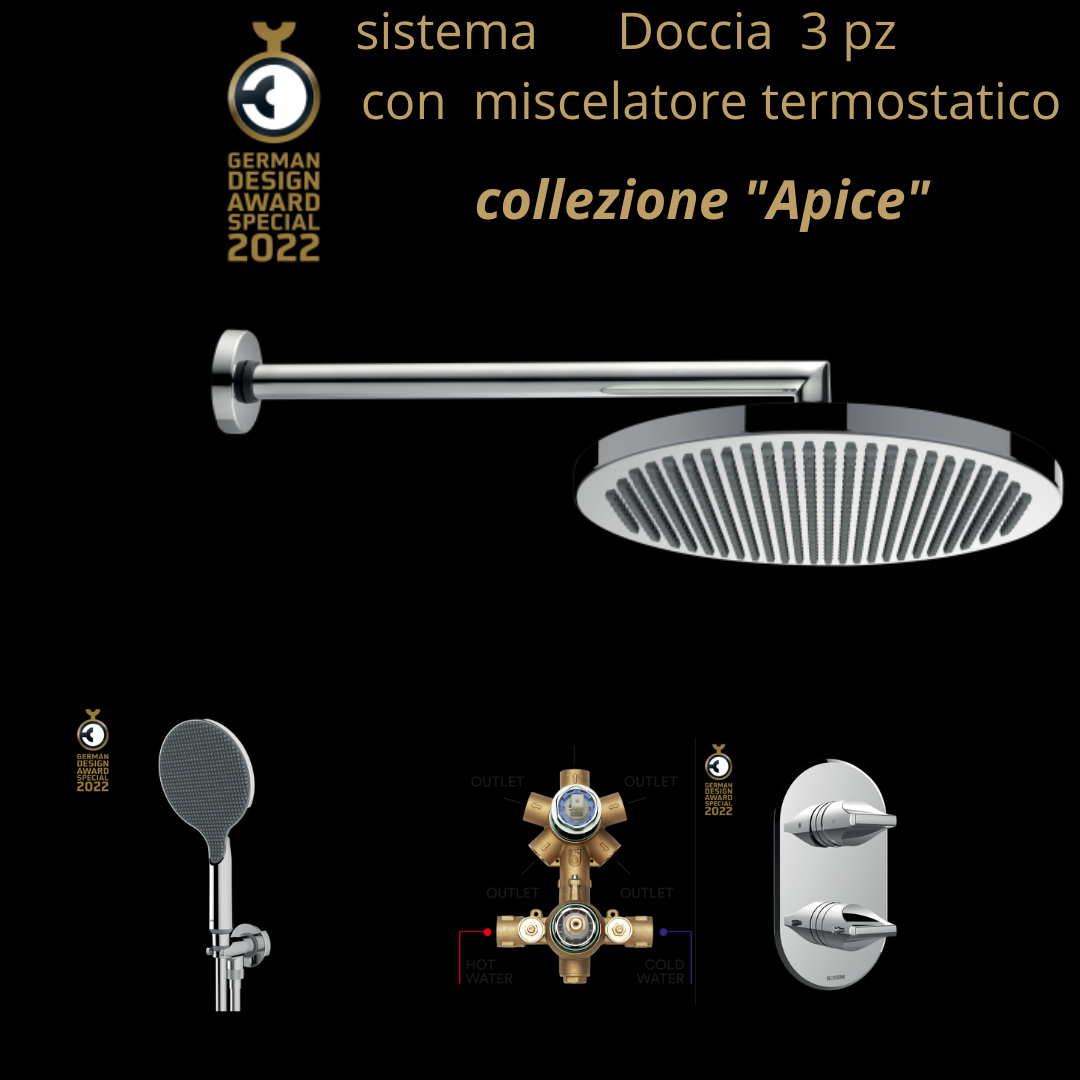 Bossini Apice set Doccia termostatico design Marcello Ziliani